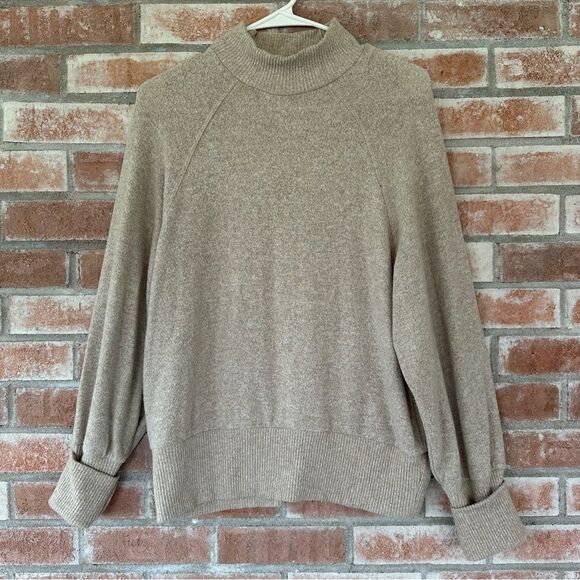 Maeve Anthropologie Mock Neck Sweater Women’s Small Beige Tan - Picture 1 of 9